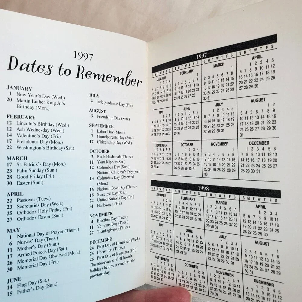 Vintage 1997 Hallmark Osco Drug Pocket Calendar 5.5